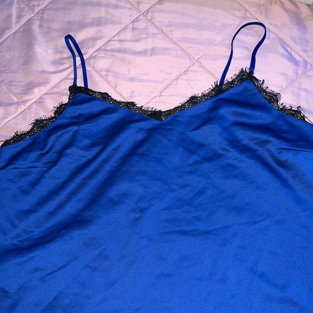 Silk top with lace